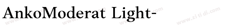 AnkoModerat Light字体转换